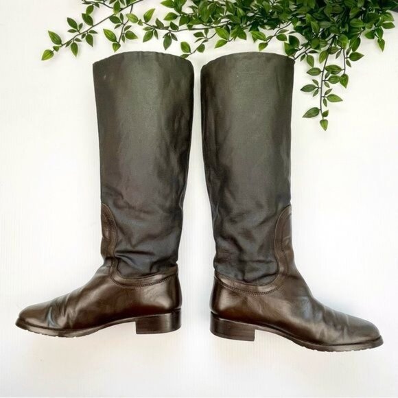 Stuart Weitzman Brown Ludlow Buckled Riding Boot 9.5 - Picture 4 of 10